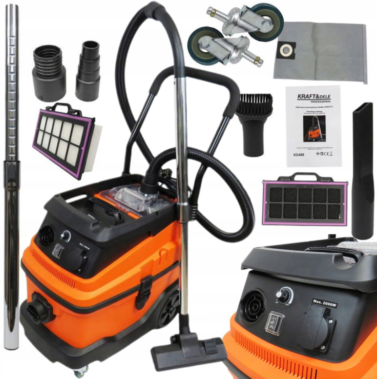 Пилосос будівельний Kraft&Dele KD488