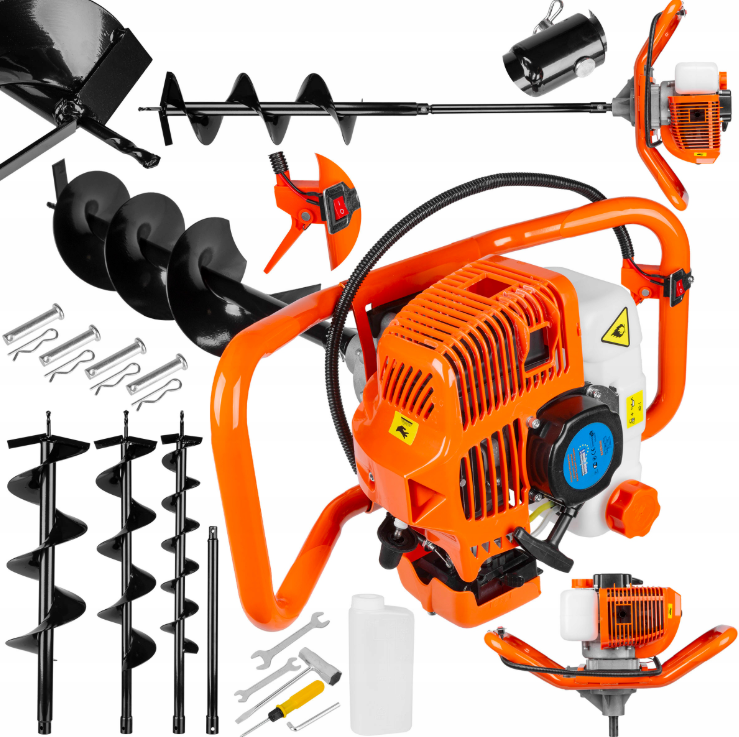 Мотобур (Бензобур) Euro Craft ECGD540 - 3 бура 80 см і подовжувач 50 см