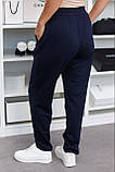 Жіночі трикотажні штани великого розміру сині 48-50 , 52-54, 56-58, 60-62, фото 4
