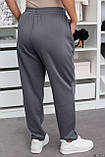 Жіночі трикотажні штани великого розміру сині 48-50 , 52-54, 56-58, 60-62, фото 9
