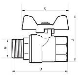 Кран кульовий 1" ГШБ (NF.721) Nolf (NF2950), фото 2