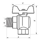 Кран кульовий 1/2" ГШБ (NF.741) Nolf (NF2967), фото 2