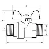 Кран кульовий 1/2" ШШБ (NF.731) Nolf (NF2954), фото 2