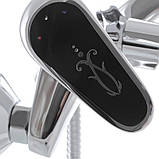 Змішувач для ванни Haiba Magic 006 з чорною ручкою (HB0674), фото 3