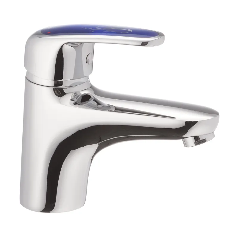Змішувач для умивальника Haiba Magic 001 із синьою ручкою (HB0662), фото 1