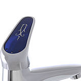 Змішувач для умивальника Haiba Magic 001 із синьою ручкою (HB0662), фото 4