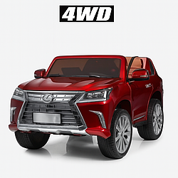 Електромобіль дитячий Lexus LX 570 — 4×4, червоний, з пультом