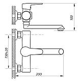 Змішувач для ванни Zerix PUD3 146 (ZX2789), фото 2