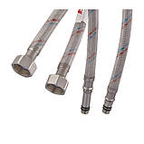 Гнучкі шланги для змішувача гайка 1/2" — Штуцер M10 (60 см) 2 шт (силик. оболонка) Zerix (ZX3030), фото 2