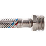 Гнучкий шланг для під'єднання води гайка 1/2" — Штуцер 1/2" (50 см) Zerix (ZX1562), фото 4