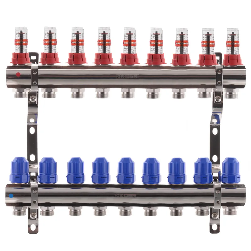 Колекторний блок із витратомірами Koer KR.1110-09 1"x9 ways (KR2646), фото 1