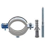 Хомут трубний оцинкований Koer KCB.10.G 1-1/4" (38-43) сірий (KR2787), фото 4