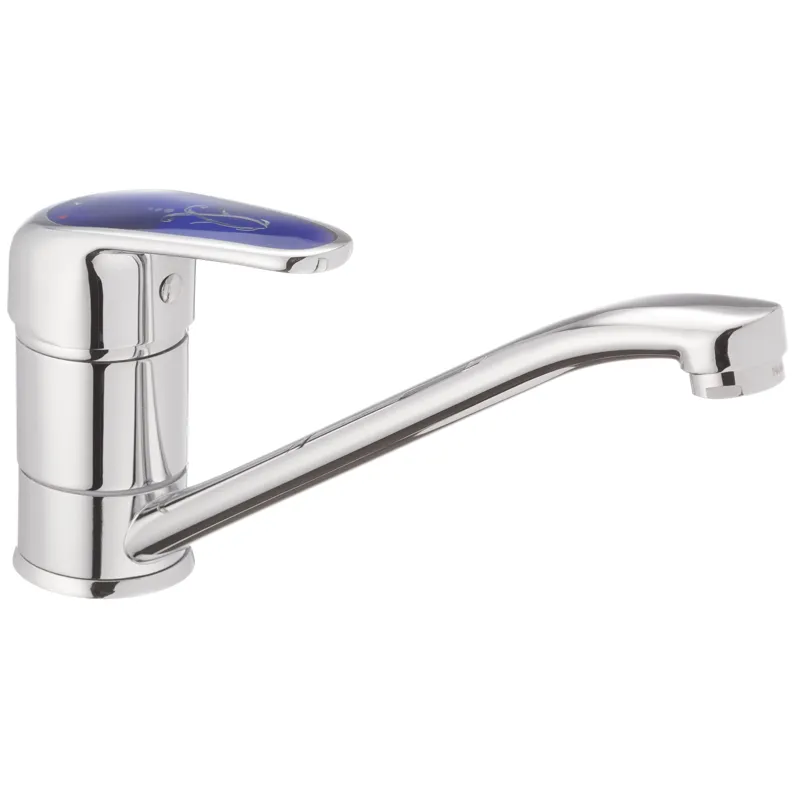 Змішувач для кухні Haiba Magic 004 із синьою ручкою (HB0664), фото 1