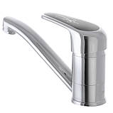 Змішувач для умивальника Cron Magic 004 (вилив 15 см) (чорна ручка) (CR0107), фото 3