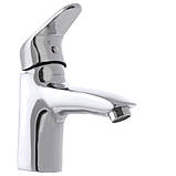 Змішувач для умивальника Cron Magic 001 (синя ручка) (CR0104), фото 3