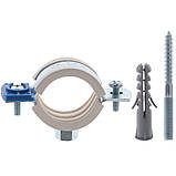 Хомут трубний оцинкований Koer KCB.10.G 1" (32-36) сірий (KR2786), фото 3