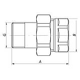 Згін американка 1" прямий Koer KR.341 (KR0133), фото 3