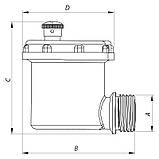 Повітровідвідник автоматичний кутовий 1/2" Koer KR.1257 (KR2687), фото 2