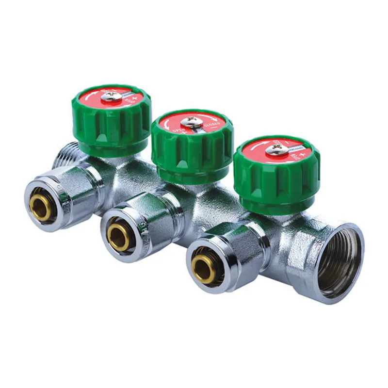 Колектор вентильний із фітингом Koer KR.1121-3 3/4”x3 ways (KR2651), фото 1