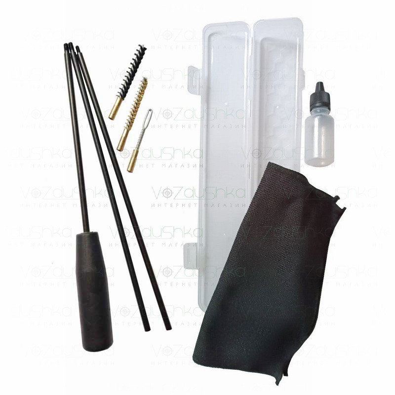 Набір для чищення АК 47 7,62 мм (сталевий вонорований шомпол 2 йоржа вишер) + пенал