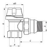 Кран термостатичний кутовий 3/4" Koer KR.921-GI (KR2683), фото 3