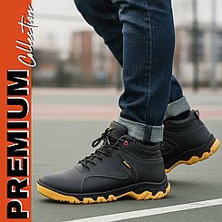 Зимові чоловічі черевики шкіряні черевики чоловічі зимові кросівки шкіряні на хутрі