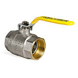 Кран кульовий KOER KR.214.G — 2" FF ГГВ YELLOW, ручка "важіль" жовта (KR0137), фото 2