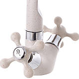 Кухонний змішувач бежевий Mixxus Color 273 (MI2761), фото 3