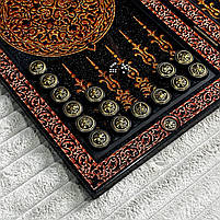 Нарди із чорного акрилового каменю Вогняний Лев 60×30×5см, фото 8