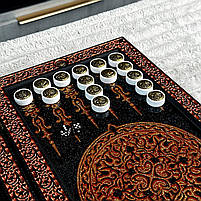 Нарди із чорного акрилового каменю Вогняний Лев 60×30×5см, фото 9