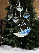 Новорічна акрилова іменна ялинкова іграшка