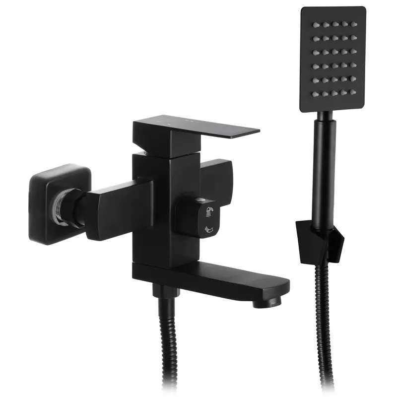 Змішувач для ванни Mixxus KUB-009 чорний (з неірж. сталі) (MI2812), фото 1