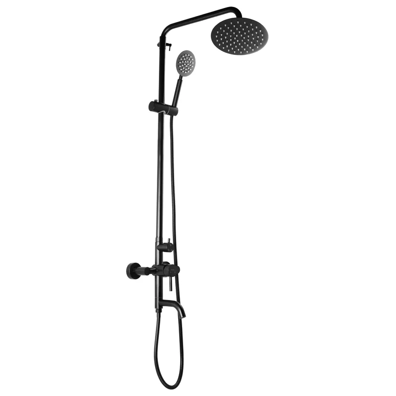 Душова колона зі змішувачем Mixxus SUS-009-J чорний (з неірж. сталі) (MI2808), фото 1