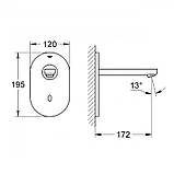 Монокран на одну воду сенсорний, Bluetooth, прихований монтаж Grohe Euroeco Cosmopolitan E (36410000), фото 2