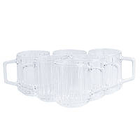 Набір чашок скляних 6 шт по 310 мл прозорі HP523