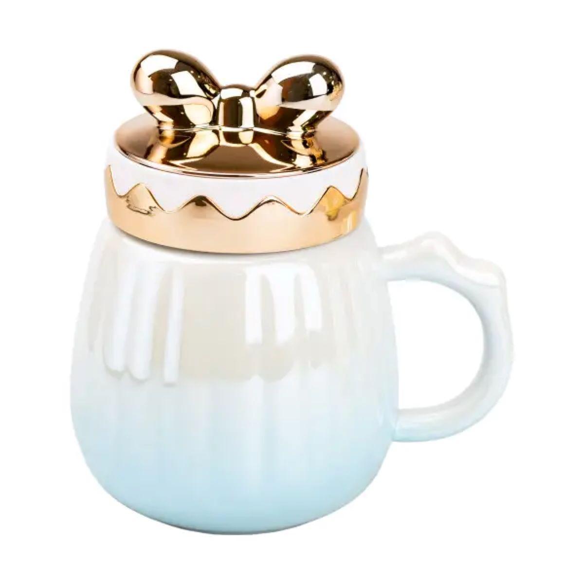 Чашка порцелянова 500 мл із кришкою Блакитна HP7194BL, фото 1