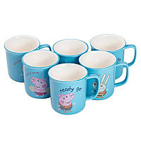 Набір із 6 чашок Peppa Pig, 150 мл, синій HP-15-17-1