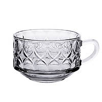 Набір прозорих чашок 6 шт 270 мл скляних для чаю, для кави HP-YH-11