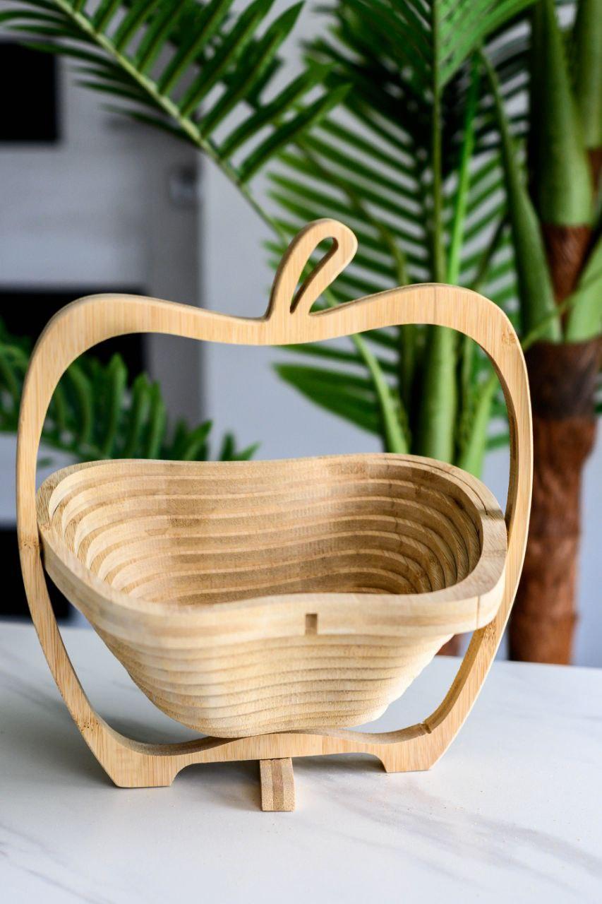 Дерев'яна фруктівниця - цукерниця велика