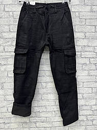 Прямі чоловічі котонові штани на флісі