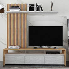 Вітальня Тумба під телевізор Нео із ДСП Gerbor Дуб крафт золотий/Бетон стайл