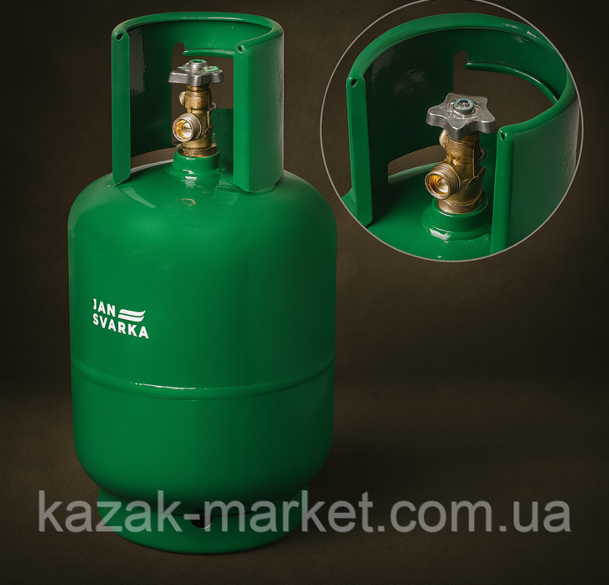 Балон побутовий 12 л Туристичний газовий балон для кемпінгу Невеликий газовий балон для дому "JANSVARKA", фото 1