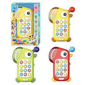 Телефон 34691 (216/2) "WToys", 3 кольори, ОЗВУЧУВАННЯ УКРАЇНСЬКОЮ МОВОЮ, пісні, мелодії, казки, вірші, скоромовки, загадки, підсві