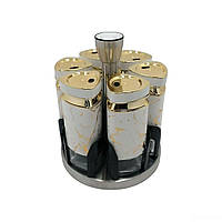 Набір баночок для спецій 6 шт 120 мл карусель для зберігання спецій HP-1332