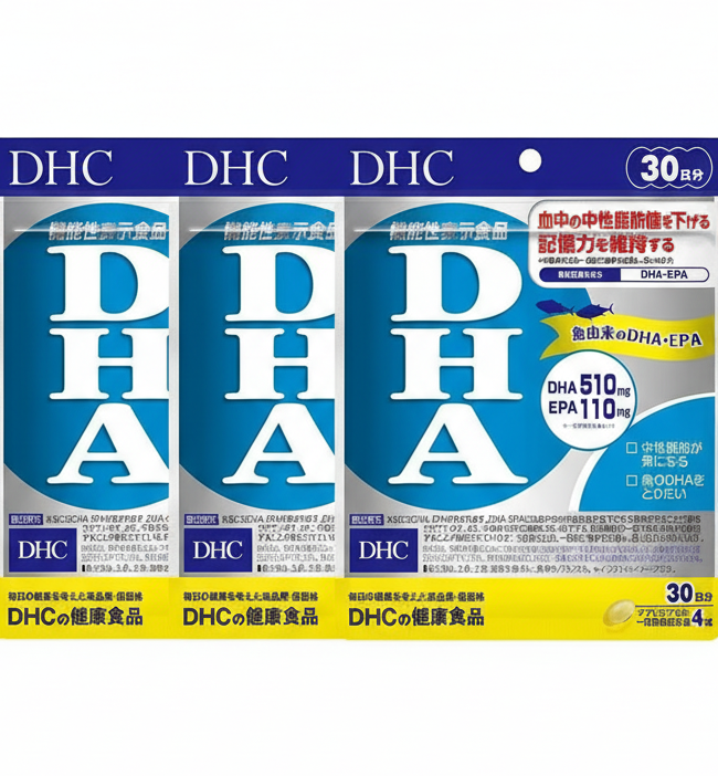 DHC DHA + EPA, Omega-3, вітамін Е 120 капсул х 3 упаковки, фото 1