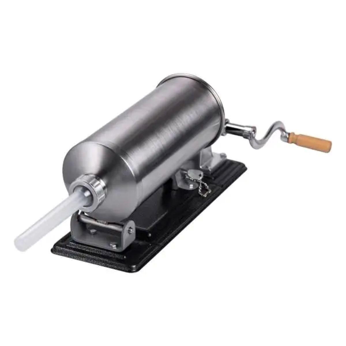 Шприц для ковбаси ручний 3 л горизонтальний ковбасний шприц з нержавійки для фаршу 4 насадки 16788-4