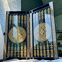 Нарди з чорного акрилового каменю Кінь 58×28×5см, фото 3