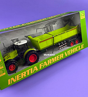 Великий трактор з прицепом зі світлом та звуковими ефектами 99-55 D масштаб 1:14, металопластик