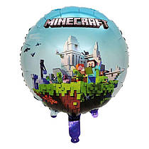 Фольгована кругла кулька "Майнкрафт" 18" Китай