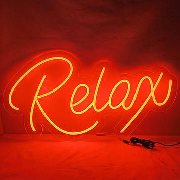Неонова LED Вивіска "Relax" (800х418 мм) – Атмосфера Релаксу та Затишку